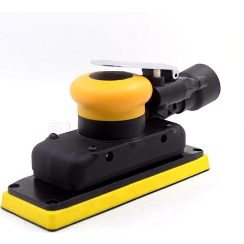 SUPRIHOO 70x198mm Square Air Orbital Sander Central Vacuum Ready Pneumatic Sanding Machine Substitute MIRKA