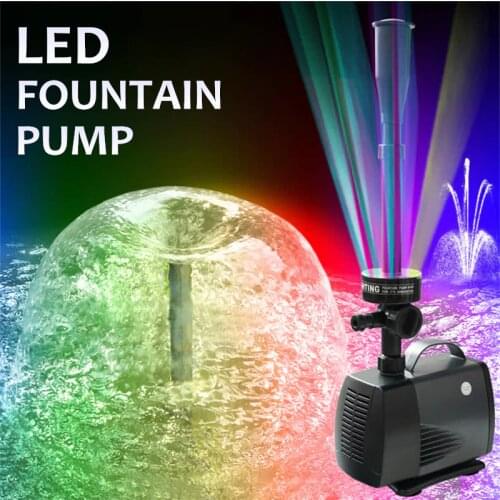 LED Fountain Pump Fish Tank Pond Submersible Aquarium Water Pump With Led Color Changing For Garden Pond Fountain Decoration