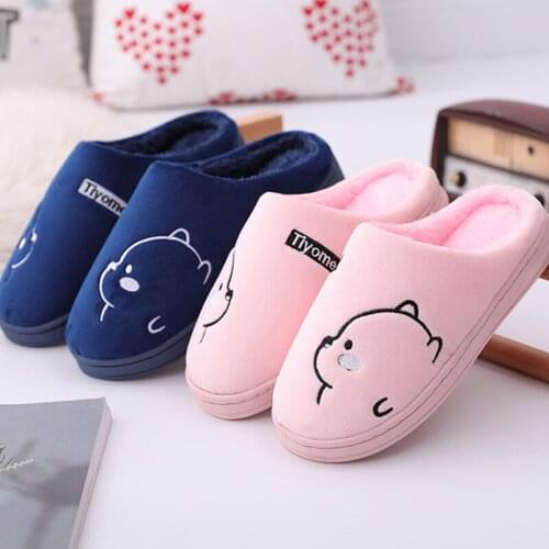 Womens Slippers Winter Warm Plush Cute Cartoon Women Woman Slip On Flat Female Soft Shoes Ladies Comfortale House Shoe 2021