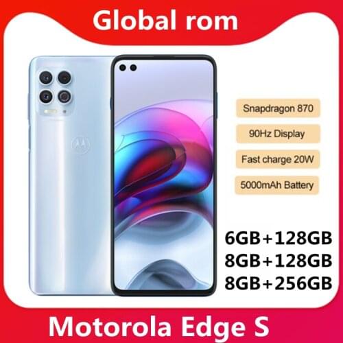 Global Rom Optional Motorola edge s 5G Phone 6.7'' 90Hz Screen Snapdragon 870 5000mAh Battery 64MP Main Camera NFC LPDDR5 UFS