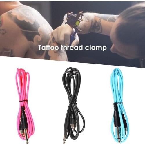 Ultra Light 90 Degree Right Angled Tattoo RCA Clip 60 Core Copper Wire Gold-plated Connector Cord with 1.8m Silicone Cable