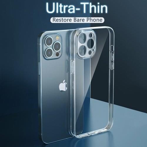 Ultra Thin Lens Protection Case For iPhone 12 Mini 11 Pro Max XR X Xs Max 6 7 8 Plus SE 2020 Soft Clear Silicone Case Back Cover