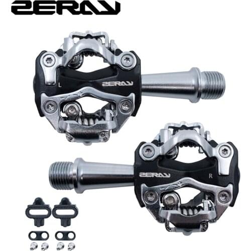 ZERAY Bike Pedals for MTB Self-locking Bearings Clips Dual SPD System Ultralight Bicycle Parts ZP-108S Mountain Bike Accessories