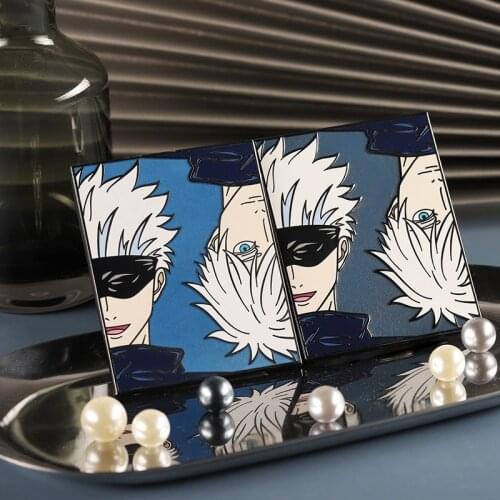 Japan Anime Jujutsu Kaisen Gojo Satoru Theme Metal Badge Button Brooch Pins Collection Fashion Medal Toy Souvenir Props Gift