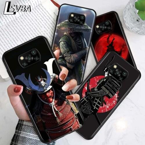 Japan The samurai Ninja for Xiaomi Poco X3 NFC X2 M3 M2 F2 F3 Pro C3 F1 A2 Lite Mix3 Play Silicone Soft Black Phone Case