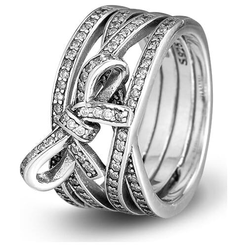 Genuine 925 Sterling Silver Rings Clear CZ Delicate Sentiments Ring for Women Wedding Fashion Jewelry anillos mujer