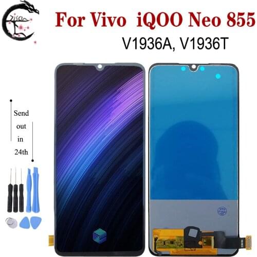 6.38" For Vivo iQOO Neo 855 LCD With Frame V1936A V1936T Display Screen Touch Sensor Digitizer Assembly Replacement Tested OK