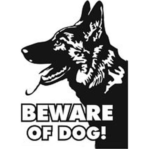 11.3CM*15.3CM Beware Of God Sheep-Dog Decal Vinyl Car Sticker And Decals Motorcycle Car Styling Black/Sliver C8-0136