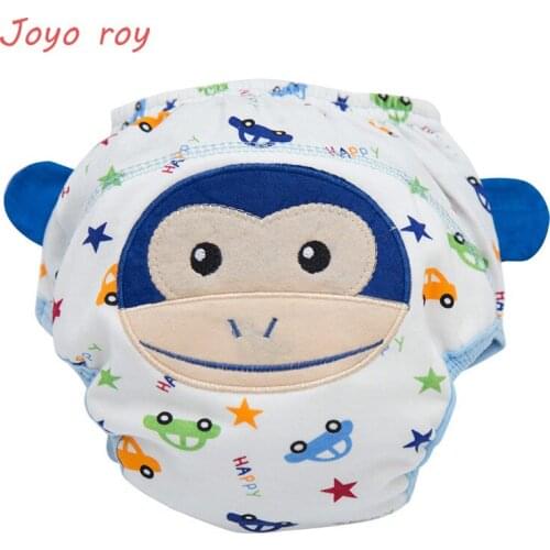 4 Layers Baby Learning Pants 1-3 Years old Baby Infant Cotton Cloths Diaper Cute Cartoon Embroidery Nappy Kids Underwears