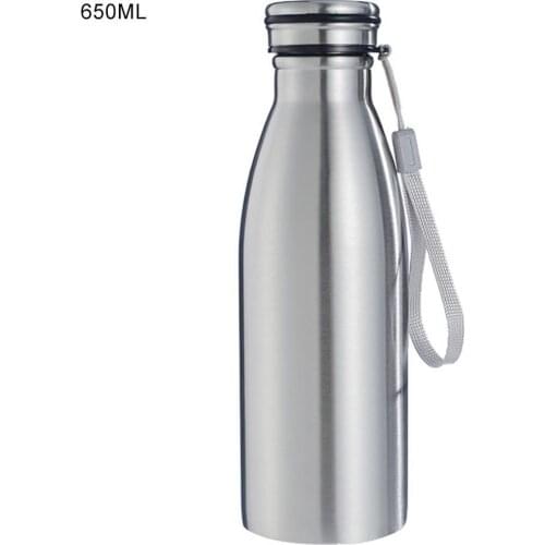650/1000ml Stainless Steel Large Capacity Portable Outdoor Sports Water Bottle kamp malzemeleri silver Vacuum Flasks Thermoses
