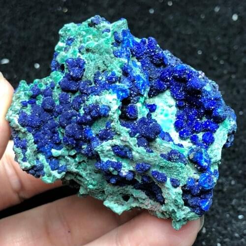 74.7gMalachite blue copper crystal mineral stone decoration crystal healing energy geology teaching collection jewelry