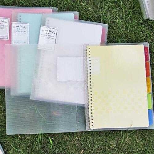 A5 B5 Macaron Notebook Cover Binder with Loose-leaf Paper Plan Inner Pages Index Separator Diary Binder Office School Supplies