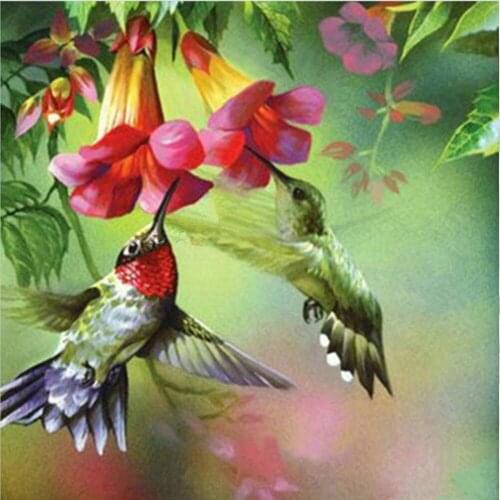 Moge diamond painting Brids Flowers DiY diamond painting Full round "birds flowers" diamond Embroidery Cross Stitch Home Decor