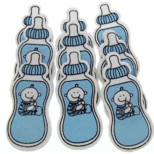 24Pcs Eva Foam Feeding bottle For Baby Shower Favors Applique Craft Scrapbooking Decoration 50x22mm DIY