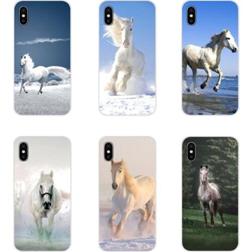 Running white horse Accessories Phone Cases Covers For Samsung Galaxy A3 A5 A7 A9 A8 Star A6 Plus 2018 2015 2016 2017
