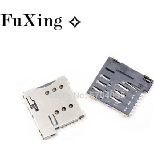 Nano-SIM Card Holder Push-push Type 7PIN Mini Sim Card Socket nano sim card Connector 7pin push card socket holder SIM-7Pin New