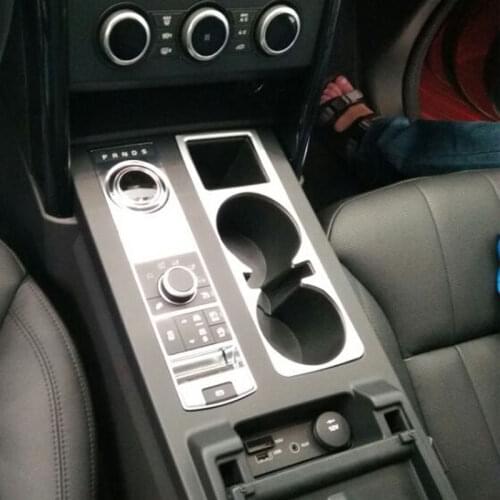 For Land Rover Discovery 5 LR5 2017 Car-styling ABS Chrome Cup Holder Cover Trim Car Accessories 1PC