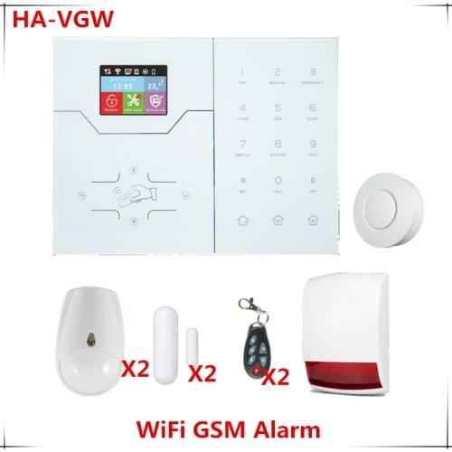 Focus English Spanish French Voice Prompt for option Wireless Wifi Alarm System GSM Home Security Alarm System Control by App