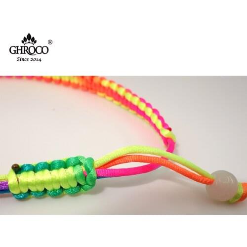 CHROCO Charming Fashion Party Handmade Rope Bracelet in Rainbow Color Bohemian Style for Wedding Ladies and Lovers Gift