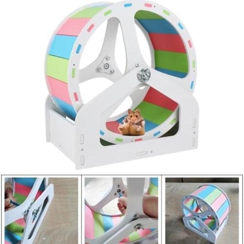 Hamster Running Exercise Wheel Silent Runner with Adjustable Stand Spinner for Gerbils Mice Small Pet Animal Toys