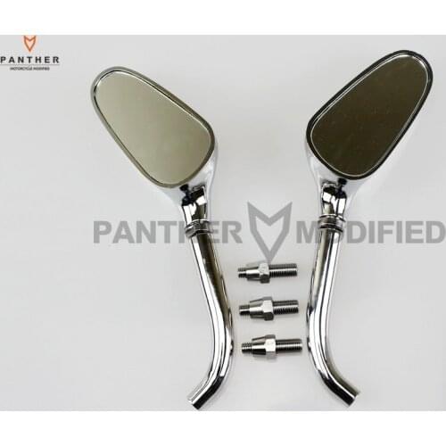 M8 M10 Chrome Streamline Motorcycle Mirror moto Rearview Mirrors case for Harley Dyna Softail Sportster Touring XL 883 1200