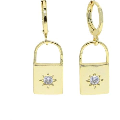 Creative Personality jewelry charm dangle Earrings For Women Lock-shaped Earring for women hot 2021 style