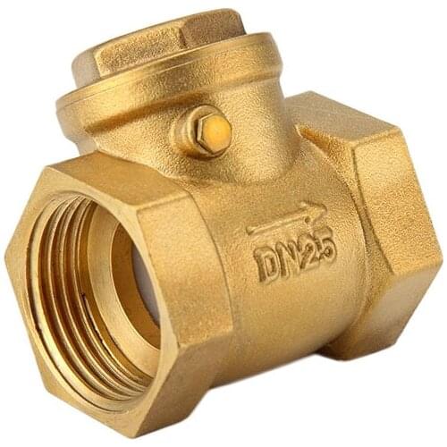 Female Thread Brass Non-return Swing Check Valve 232PSI Prevent Water Backflow DN32 DN40 DN50 Optional