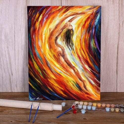 Gold Falls Coloring By Numbers Painting Complete Kit Oil Paints 50*70 Paiting By Numbers Handmade Kids Handicraft Drawing