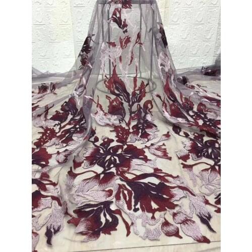 New and fashionable SYJ-73513 tulle embroidery french net lace fabric for brifal dress