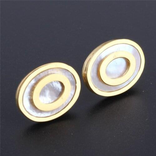 2021 Fashion new jewelry Crystal from Austrian Titanium steel earrings with shell Fit Women and female For Party
