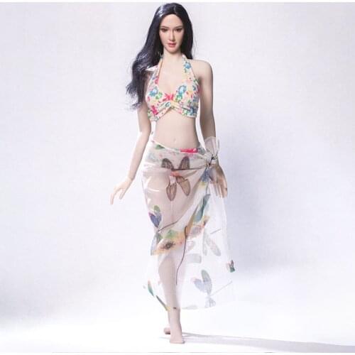 Playful Shark 1/6 Scale Female Soldier Model Brazilian Style New Dress Three-piece Bikini Set Model For Action Figure Body DIY