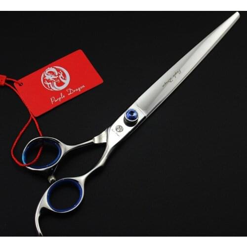 Pets Scissors 676# 8'' 22cm Brand Purple Dragon TOP GRADE Hairdressing Scissors 440C Dogs Cats Pets Cutting Scissors Hair Shears