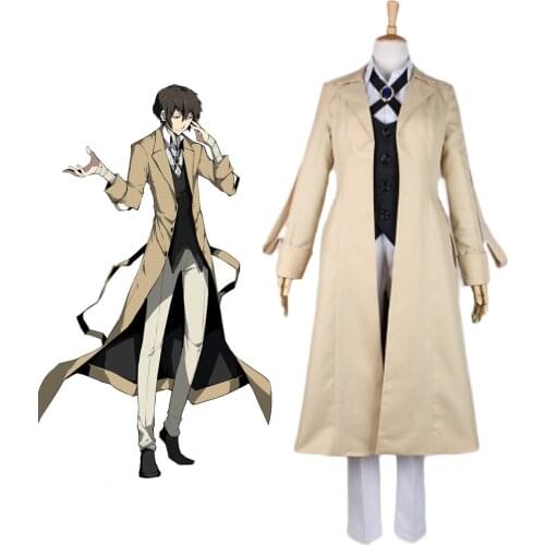 Osamu Dazai Cosplay Bungou Stray Dogs Osamu Dazai Cosplay Costume Full Set Custom Made