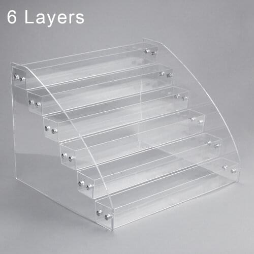 1 To 7 Tier Nail Polish Rack Display Holder Nail Tools Plastic Storage Box Acrylic Makeup Organizer Stand Case Nail Equipments