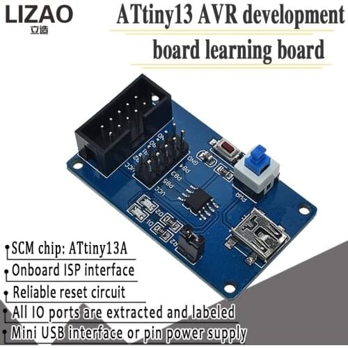 Attiny13 AVR Development Board Attiny13A-SSU Learning Board Experimental Test Boards AVR Board Minimum System