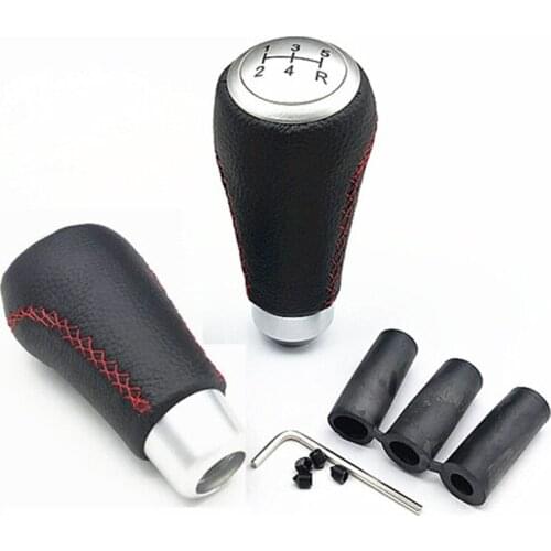 Shift Knob Shifter Car Gear Stick New Leather 5 Speed Manual