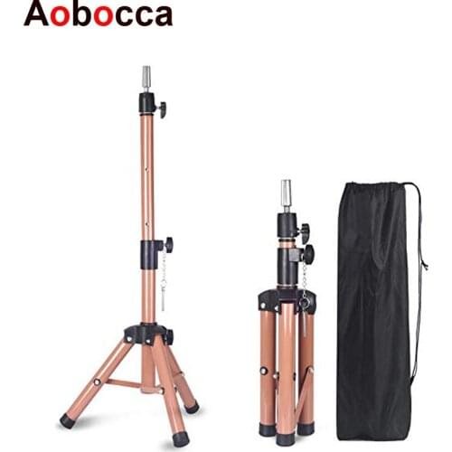 Wig Stand Tripod Mannequin Head Stand Adjustable Heavy Duty Wig Head Stand for Cosmetology Hairdressing Training