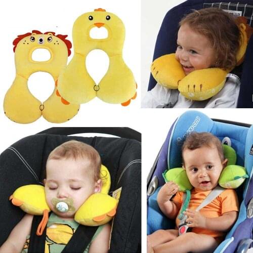 Cartoon Animal 1-4Y Baby Shaping Pillow Infant Car Sleeping Headrest Neck Protection U-shaped Pillows Stroller Accessories
