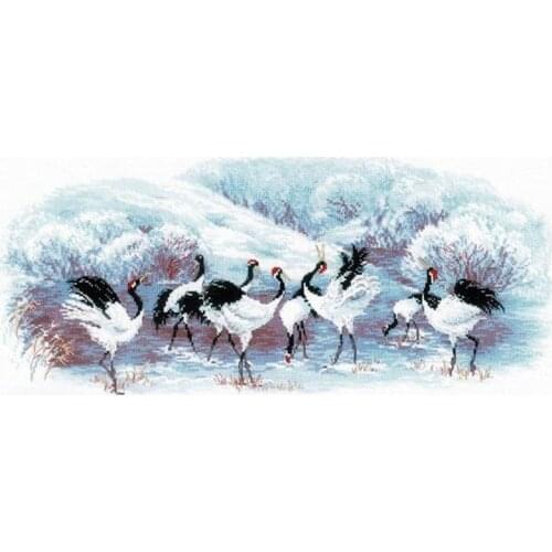 2021 Manufacturer Embroidery Cranes Funny Bathroom Cross Stitch Patterns with 100% Cotton Flosses & Free Shipping for Home Decor