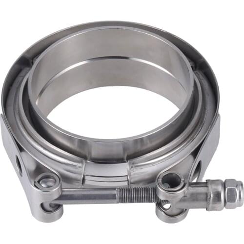 1.5/2/2.25/2.5/3/3.25 inch Stainless Steel V Band Clamp V-band Exhaust Flange 76mm Turbo Exhaust Vband V Clamps Kit Flange Clamp