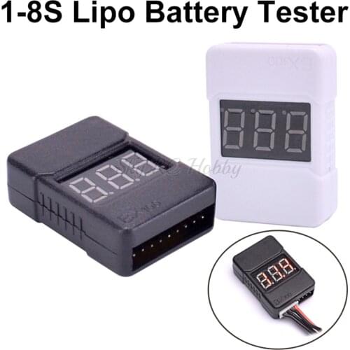 1PCS BX100 3.7-30V 1-8S Lipo Li-po/ion/Fe Battery Voltage Tester Checker Low Voltage Buzzer Alarm