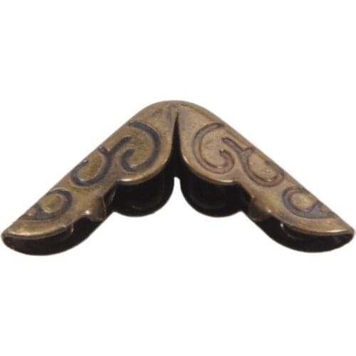 100 Pcs Gift Book Scrapbooking Albums Folders Corner Protectors Bronze Tone