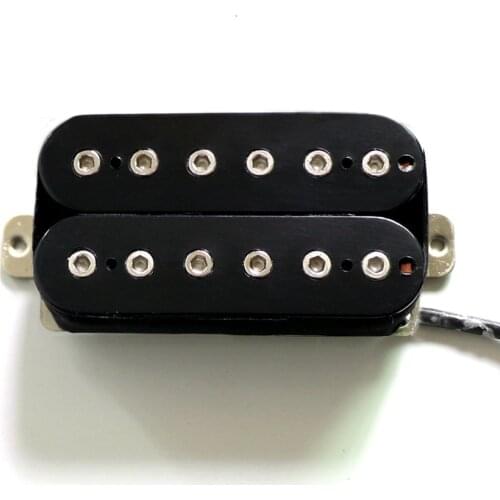 Ivory Hex pole piece ceramic magnet Humbucker Guitar Pickups with nickel silver baseplates in Zebra color