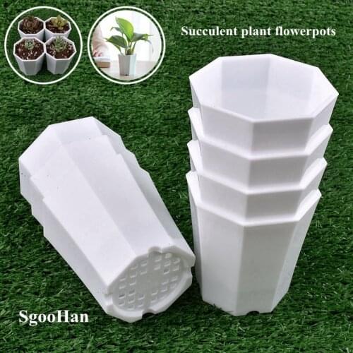 2~50pcs 68*73mm Mini Plastic Flower Pots Succulent Plant Flowerpot Home Office Decor Gardening Bonsai Plants Simple Flower Pot