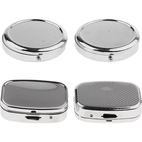 2 Pieces Portable Vitamin Medicine Container Tablet Box Pill Storage Cases Organizer