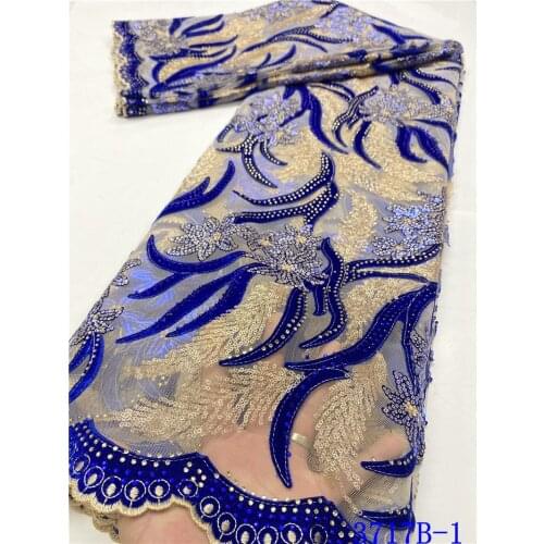African Lace Fabric 2021 High Quality Velvet Laces With Sequins Nigerian Velvet Lace Fabric For Wedding Sewing