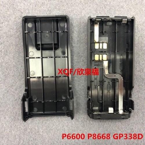 Battery case box for motorola xir p8668 dp4800 dp4400 xpr3500 dgp8050 apx2000 etc walkie talkie with belt clip