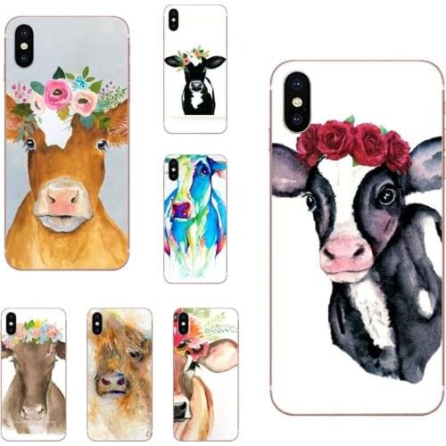 Animal Cattle Cow Watercolor Painting TPU Phone Cover Case For HTC U11 Life Capa U11 Plus U 11 U12 Life