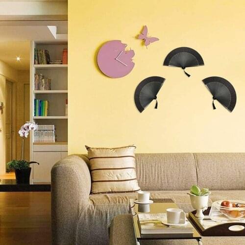 Black Chinese Folding Fan Decorative Fan Decoration Craft Folding Fan Portable Ladies Folding Fan Gift Elegant Folding Fan