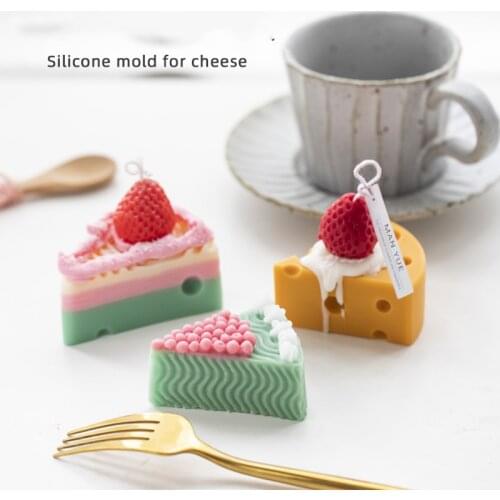 Cheese Shaped Candle Molds Cake Mould For Baking Dessert Ring Art Mousse Silicone 3D Mould Pastry Tools
